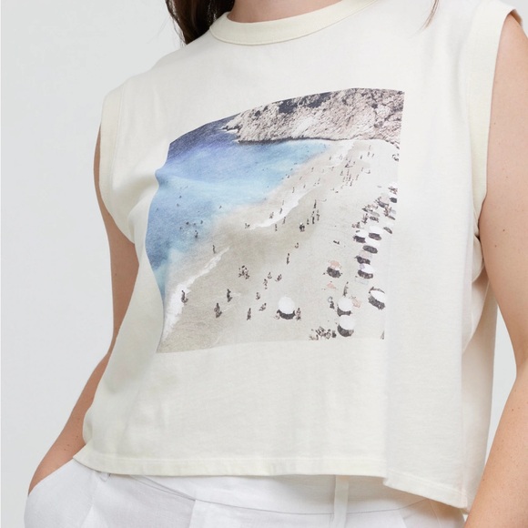 Madewell Graphic Crewneck Muscle Tee MED NQ080 - Picture 3 of 6